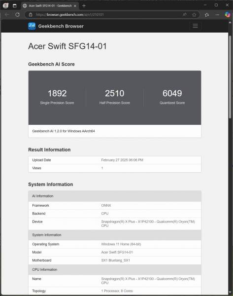 Acer Swift GO 14 AI-7