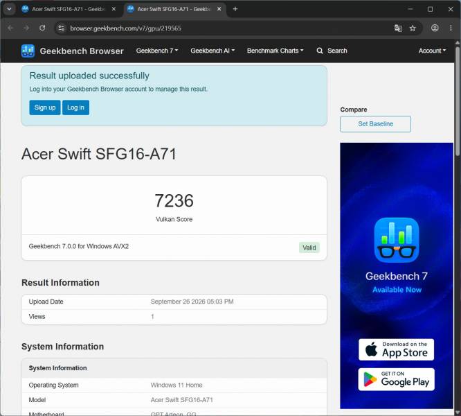 Acer Swift Go 16 AI-8