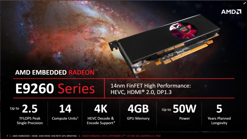 AMD Embedded Radeon E9260 E9550