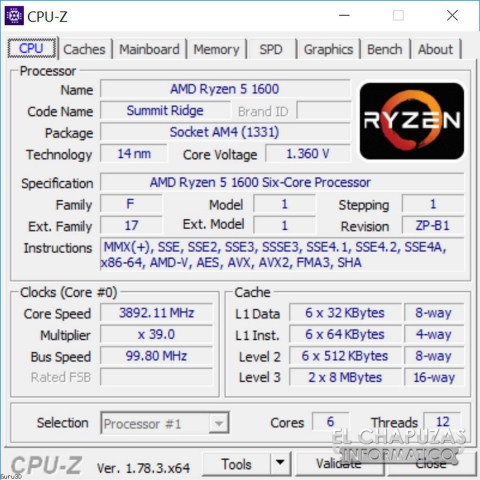 AMD Ryzen 5 1600