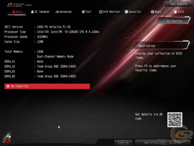 ASRock Z490 PG Velocita