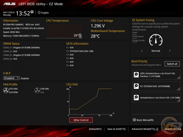 ASUS B150M PRO GAMING