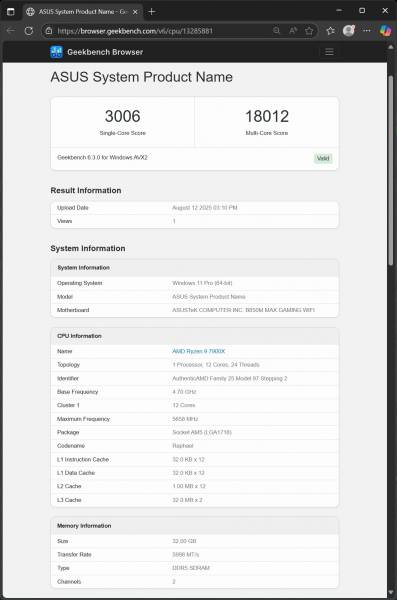 ASUS B850M MAX GAMING WIFI-5