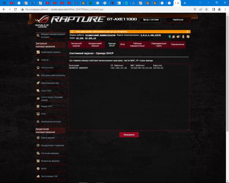 ASUS ROG Rapture GT-AXE1106