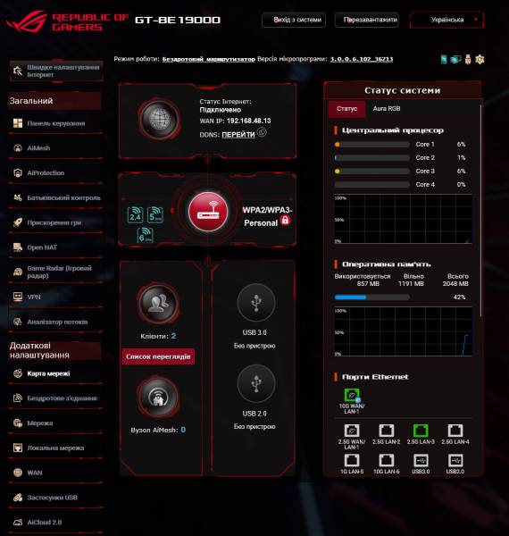ASUS ROG Rapture GT-BE19000-6