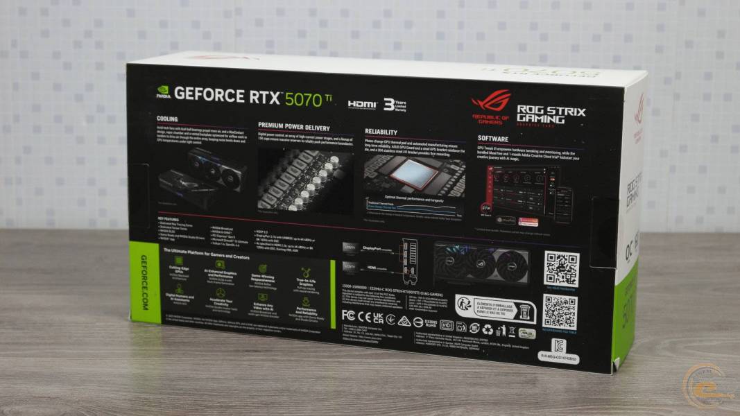 ASUS ROG Strix GeForce RTX 5070 Ti 16GB GDDR7 OC-1