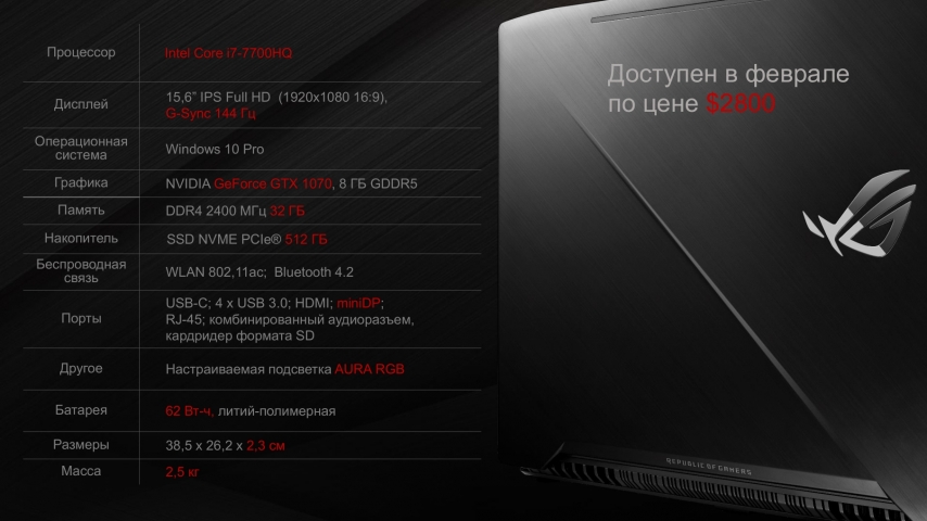 ASUS ROG Strix GL503VS