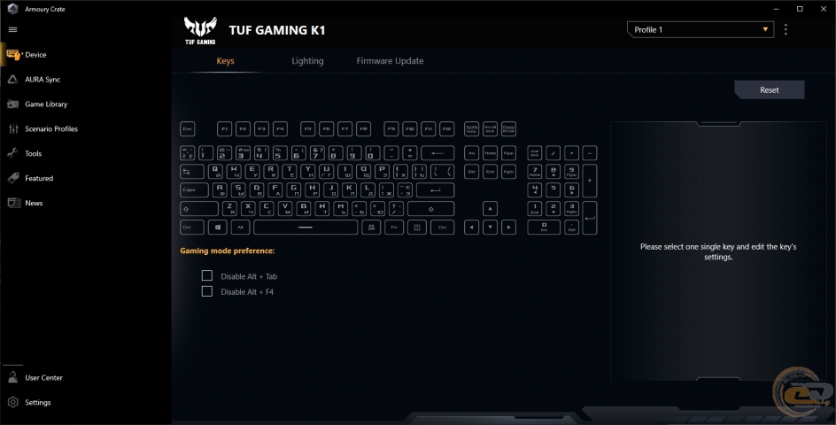 ASUS TUF Gaming K1-1