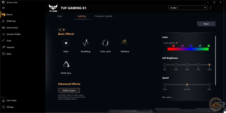 ASUS TUF Gaming K1-1