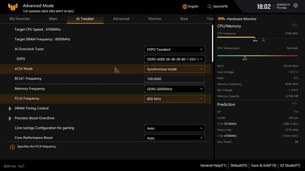 ASUS TUF GAMING X870-PRO WIFI7 W NEO -5