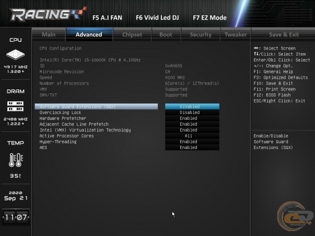 BIOSTAR RACING Z490GTA