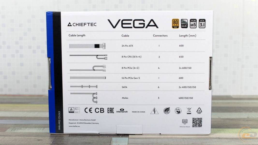 CHIEFTEC VEGA 750W-1
