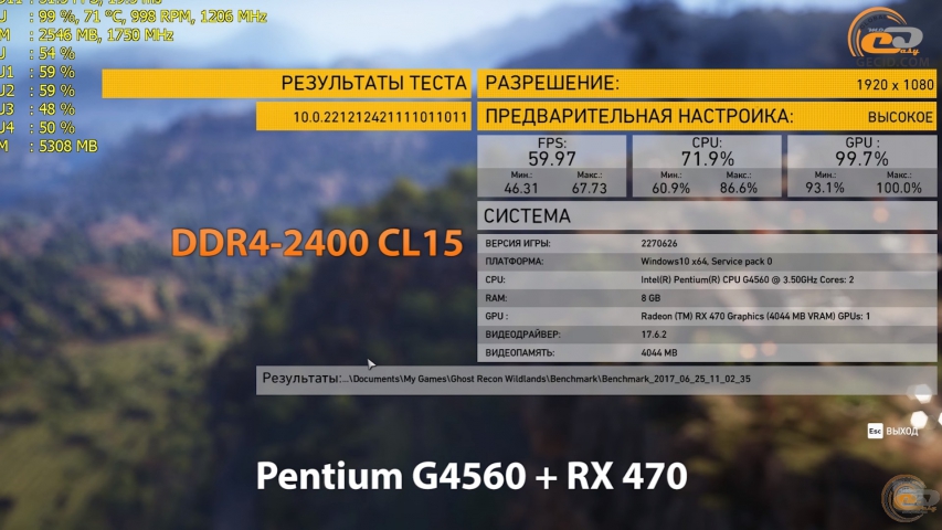 DDR4-2400 vs DDR4-2133
