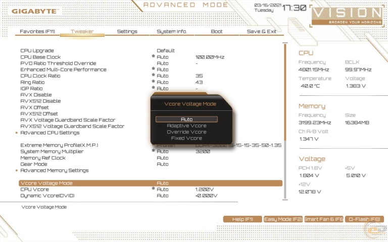 GIGABYTE Z590 VISION G
