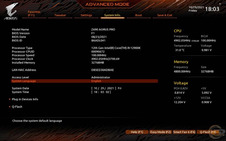 GIGABYTE Z690 AORUS PRO