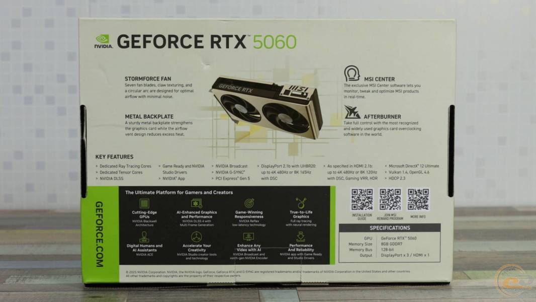 MSI GeForce RTX 5060 8G INSPIRE 2X OC-1