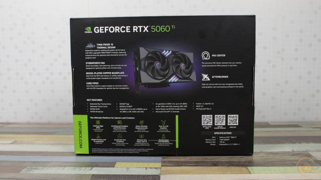 MSI GeForce RTX 5060 Ti 16G GAMING OC-1