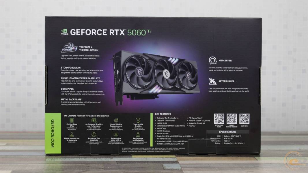 MSI GeForce RTX 5060 Ti 8G GAMING TRIO OC-1