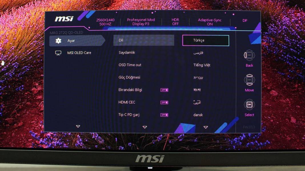 MSI MAG 274QP QD-OLED X50-7