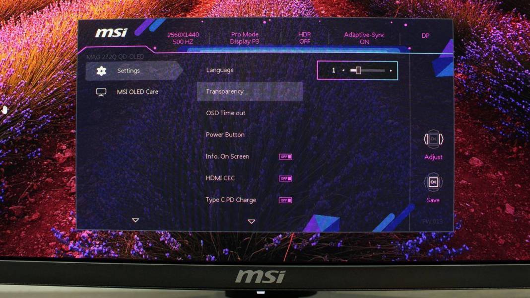 MSI MAG 274QP QD-OLED X50-7