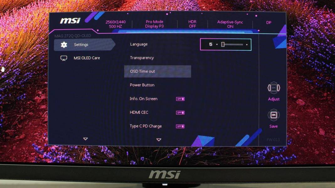 MSI MAG 274QP QD-OLED X50-7