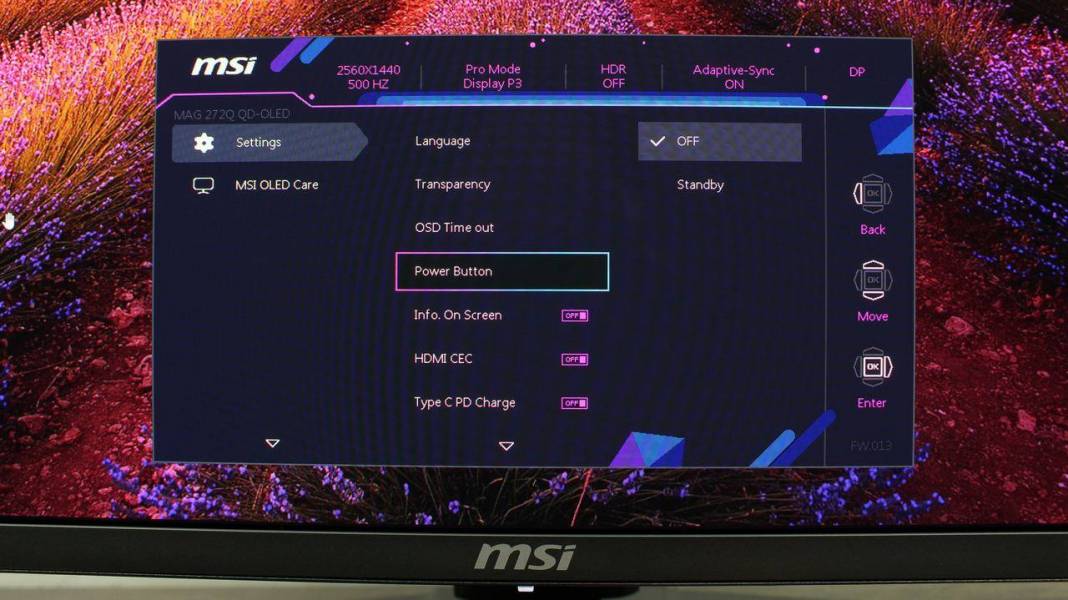 MSI MAG 274QP QD-OLED X50-7