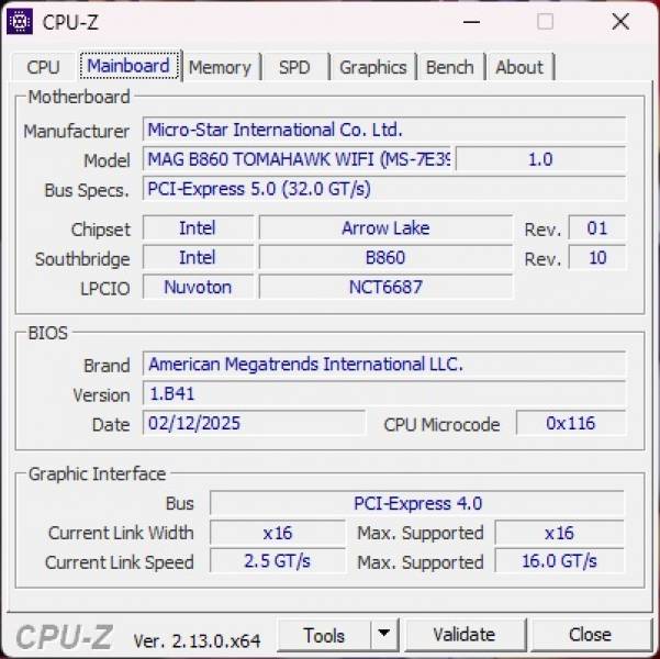 MSI MAG B860 TOMAHAWK WIFI-6