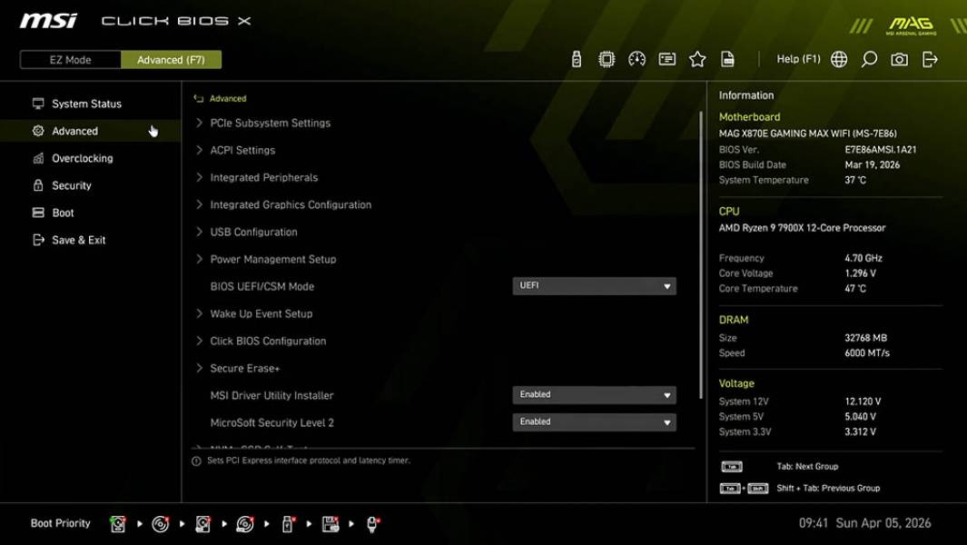 MSI MAG X870E GAMING MAX WIFI-3