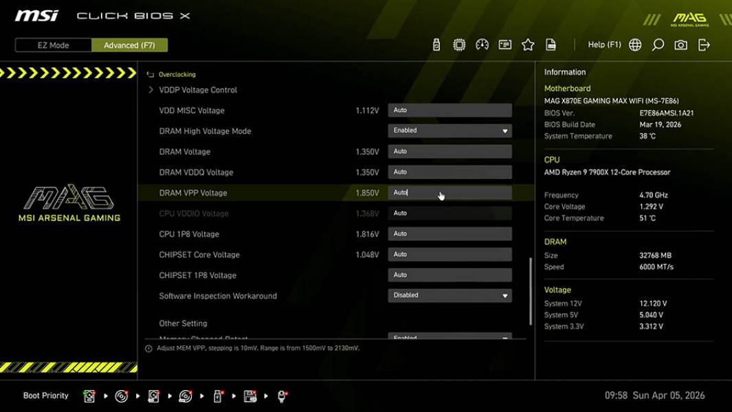 MSI MAG X870E GAMING MAX WIFI-3