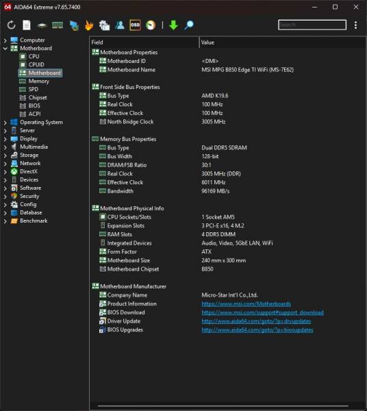 MSI MPG B850 EDGE TI WIFI-5