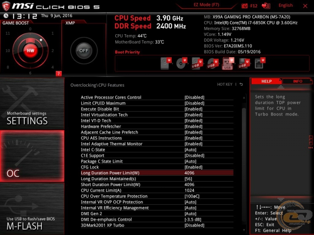 MSI X99A GAMING PRO CARBON