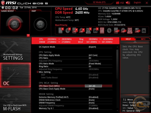 MSI Z170A GAMING PRO CARBON