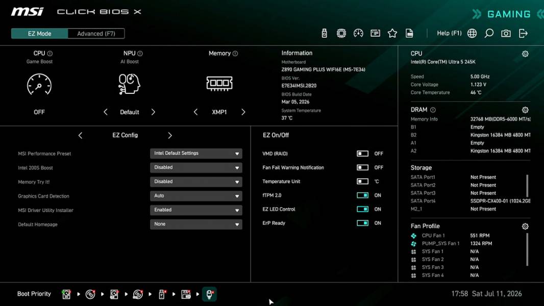 MSI Z890 GAMING PLUS WIFI6E-3