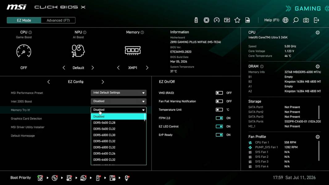 MSI Z890 GAMING PLUS WIFI6E-3