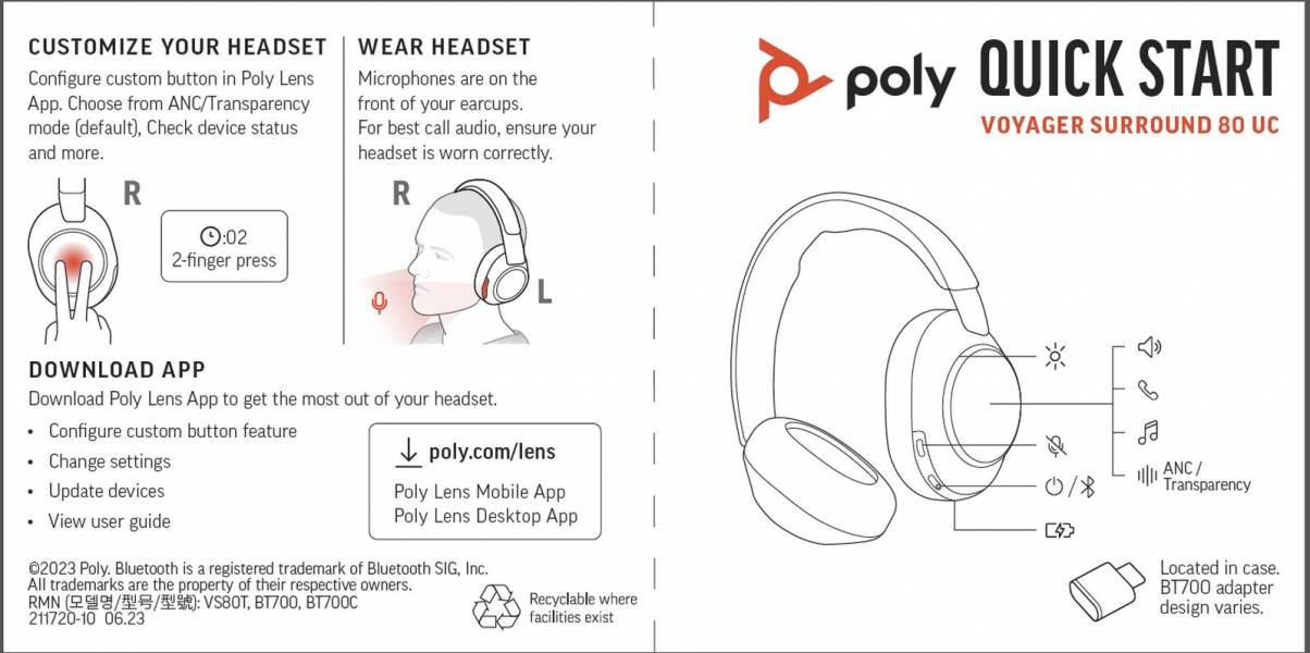 Poly Voyager Surround 80 UC-3