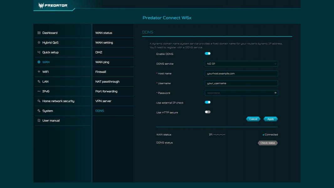 Predator Connect W6x-4