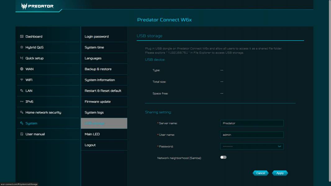 Predator Connect W6x-4