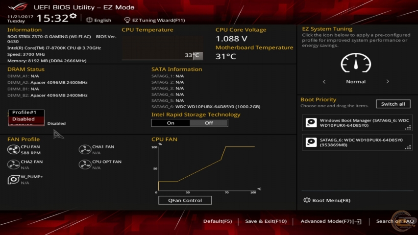 ROG STRIX Z370-G GAMING (Wi-Fi AC)