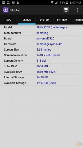 Samsung Galaxy Note5 info
