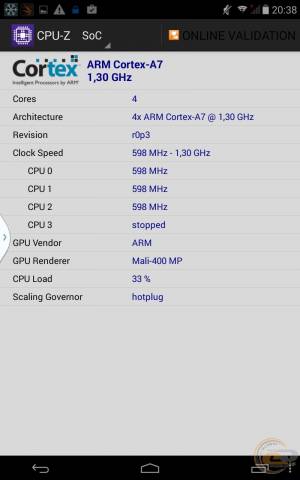 Sigma mobile X-treme PQ70 cpuz