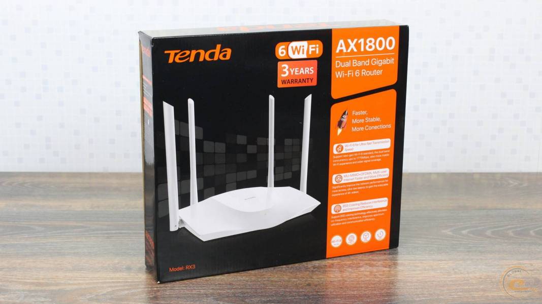 Routeur Gigabit Tenda RX3 WiFi 6 AX1800 double bande
