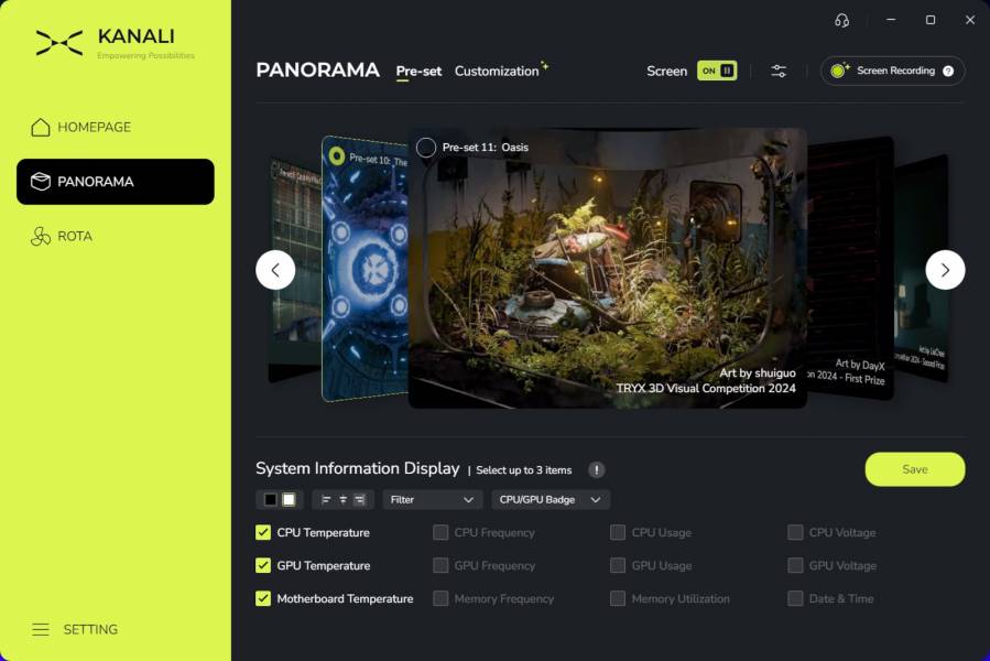 TRYX PANORAMA ARGB 240-3